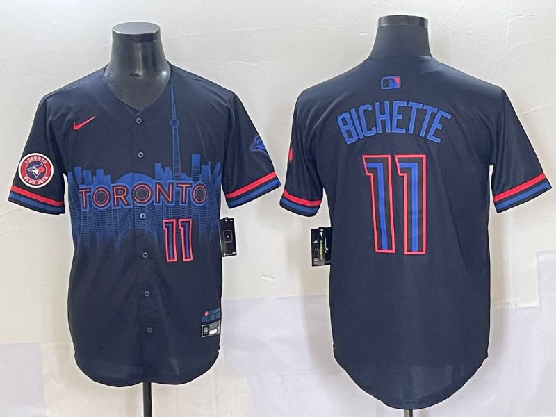 Men 2025 Toronto Blue Jays #11 Bichette Black Joint Name Nike MLB Jersey style 13->new york mets->MLB Jersey